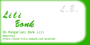 lili bonk business card